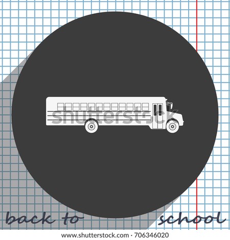 School bus icon. Transport sign.