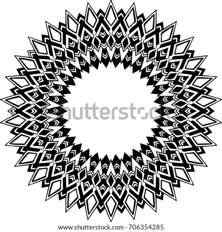 Beautiful mandala pattern. Creative ornament. Repeating art for background. Can be used as a coloring book for children and adults to enjoy their hobby. Also can be used as a tattoo design.