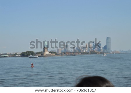 View of the Statue of LIberty from the Staten Island Ferry, New York City