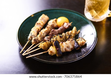 Japanese chicken barbecue,yakitori