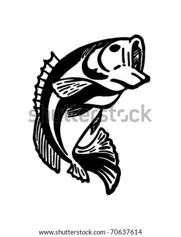 Leaping Fish - Retro Ad Art Illustration
