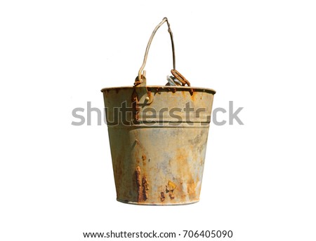 Rusty bucket Royalty-Free Stock Photo #706405090