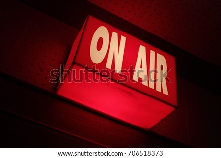 Sign "ON AIR" Royalty-Free Stock Photo #706518373