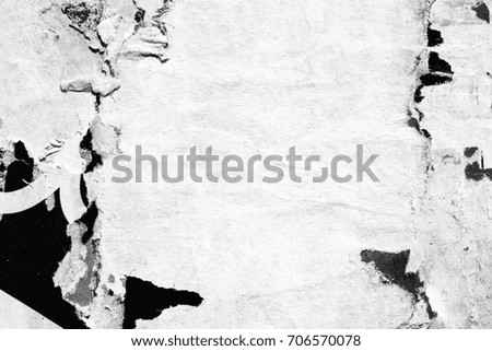 Blank creased crumpled paper texture background / Old grunge ripped torn vintage collage posters