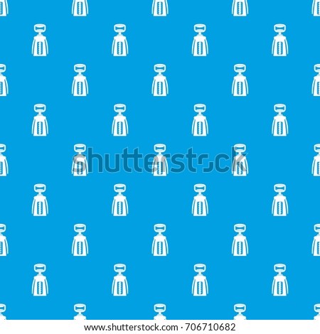Modern corkscrew pattern repeat seamless in blue color for any design. Vector geometric illustration