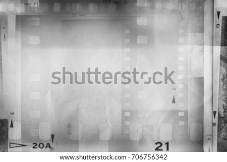 Overlapping film negative frames background
