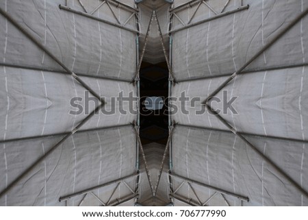 Abstract modern architecture building structure. 
Urban futuristic outdoor scene for background computer virtual reality game, image for fantasy concept