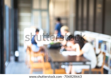 ABSTRACT BLUR Library or Restaurant
 background, ideal for business presentation background. for message
