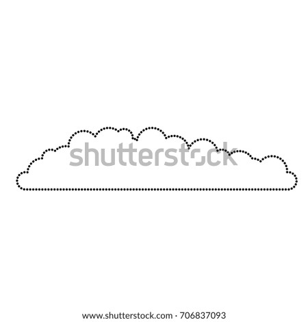 cloud monochrome icon silhouette dotted vector illustration