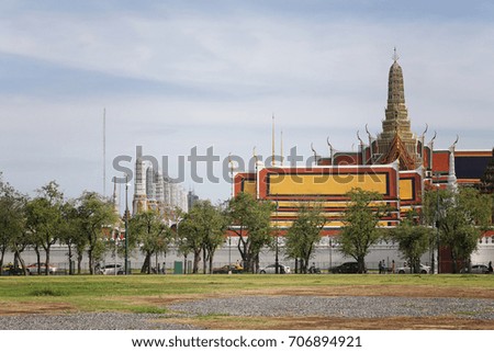 Wat Phra Kaew,Buddhism church of the Thai people and this Thailand's landmark.