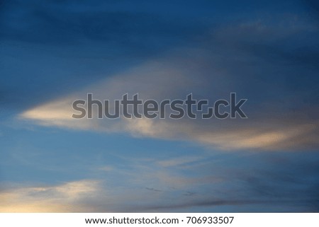 sky with clouds before sunset.