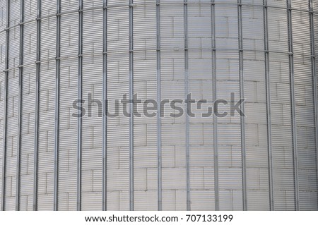 Modern silos for storing grain harvest. Agricultural Silos. Background
