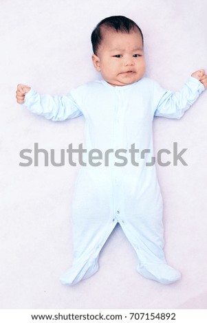 Cute Infant over white background