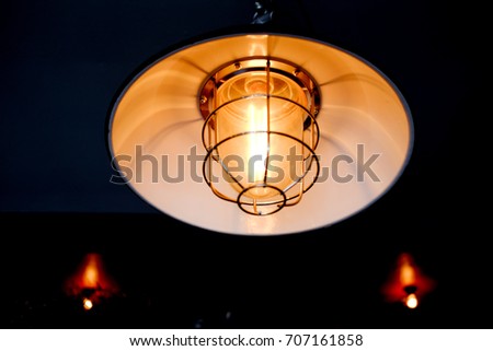 Lighting equipment in interior home with dark light picture style
