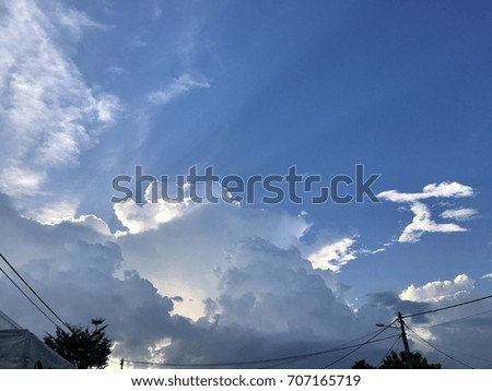 Cloud and blue sky