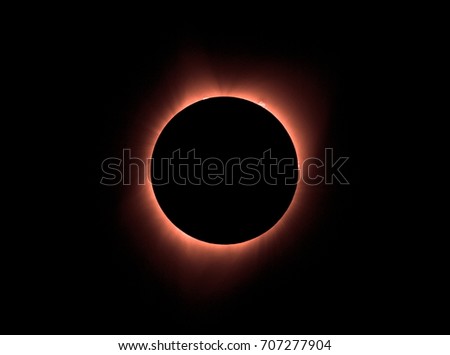 Sun eclipse August 21, 2017 at Agate Fossil Beds National Monument in Nebraska, USA
 Royalty-Free Stock Photo #707277904