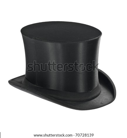 Black top hat isolated on white background Royalty-Free Stock Photo #70728139