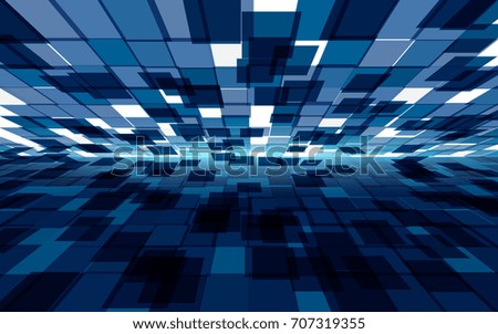 Abstract polygonal blue vector background