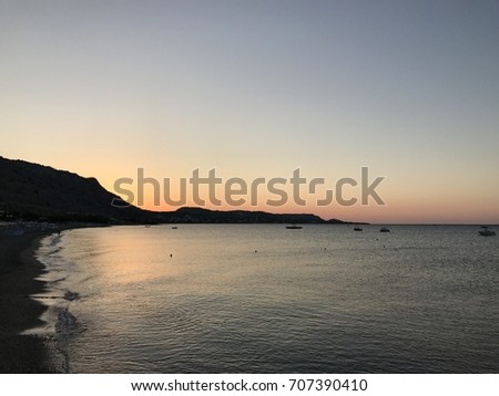 Sunrise in Lardos, Rhodes Greek Island