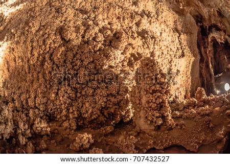 Underground shot of natural caves