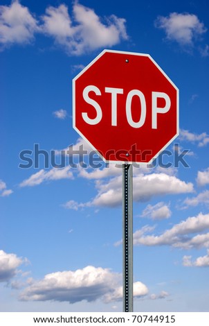 Red and White Stop Sign
