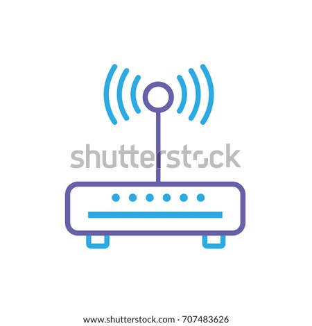 silhouette router wifi connection network technology
