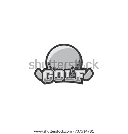 Golf sport logo vector emblem