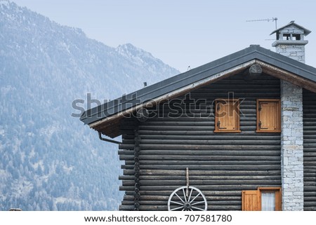 wooden mountain house