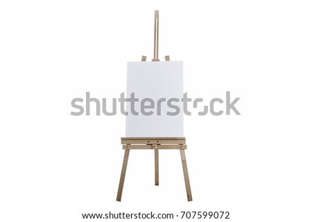 Easel with vertical canvas