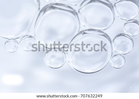 a lot of bubbles in white light background Royalty-Free Stock Photo #707632249