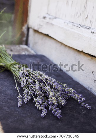 beautiful vintage picture of lavender bouquet
