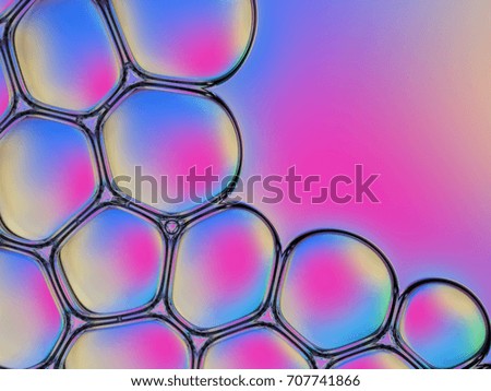 Abstract photo image of soap bubbles