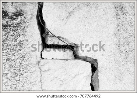Cracked wall abstract art