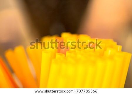 Yellow straws