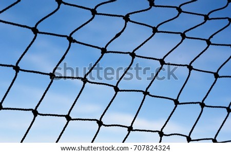 net background , net on blue sky