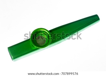 musical instrument kazoo green