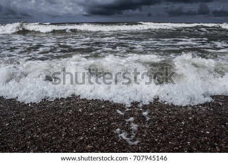 view of the baltic sea, sand and sky