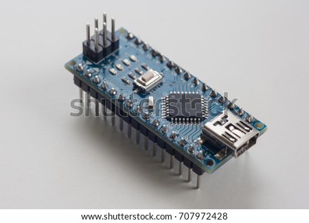 Electronic component: microcontroller Royalty-Free Stock Photo #707972428