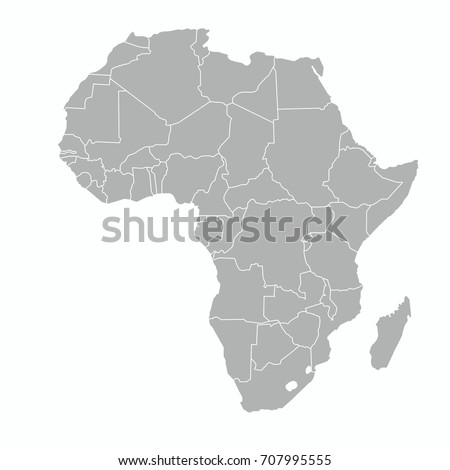 Africa world map graphic vector Royalty-Free Stock Photo #707995555