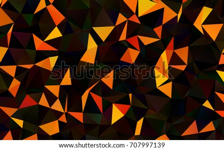 Dark Orange vector blurry triangle pattern. Glitter abstract illustration with an elegant design. The best triangular design for your business.