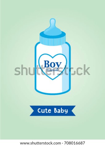 cute baby beer milk bottle