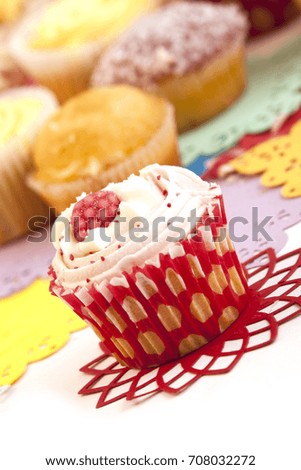 Assortment of homemade cupcakes