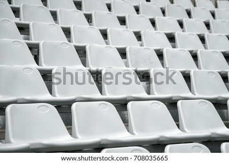 Pattern of white stadium seats