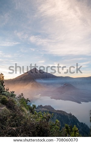 fairy like light and tone at moutain Rinjani, Lombok, Indonesia.
Photo taken at evening toward the summit point