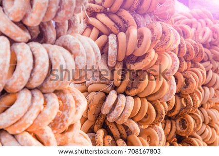 photo background in bulk with paprika and poppy powder piled into a pile close up