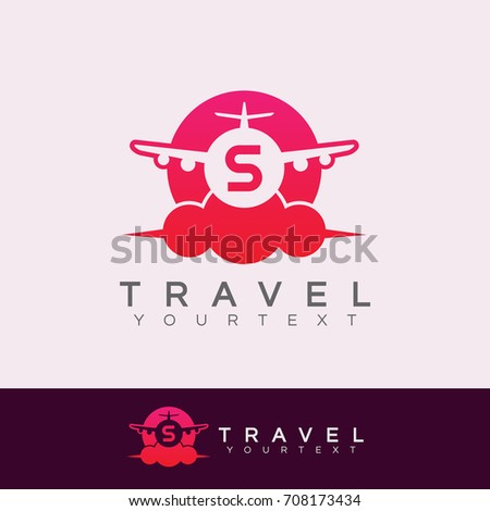 travel initial Letter S Logo design
