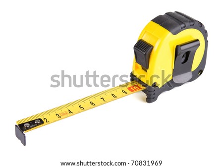 tape measure isolated on white background Royalty-Free Stock Photo #70831969