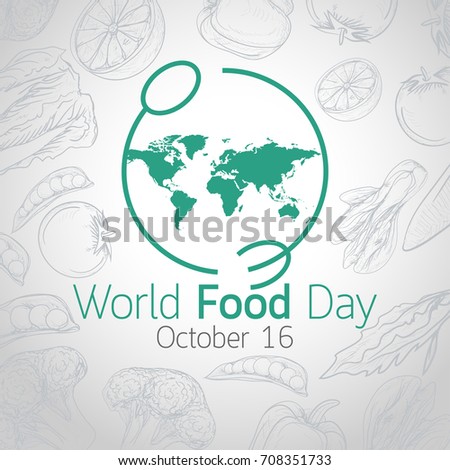 World Food Day vector icon illustration Royalty-Free Stock Photo #708351733