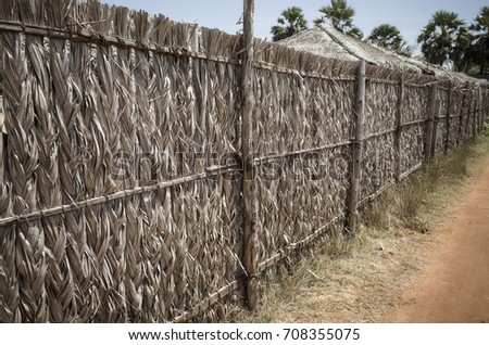 coconut leaf basketry wall