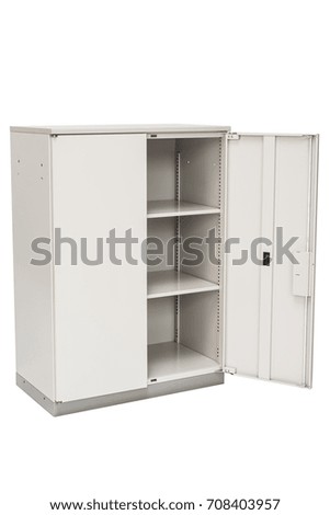 file cabinet:office furniture On White Background